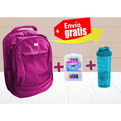 KIT MORRAL ESCOLAR FUCSIA